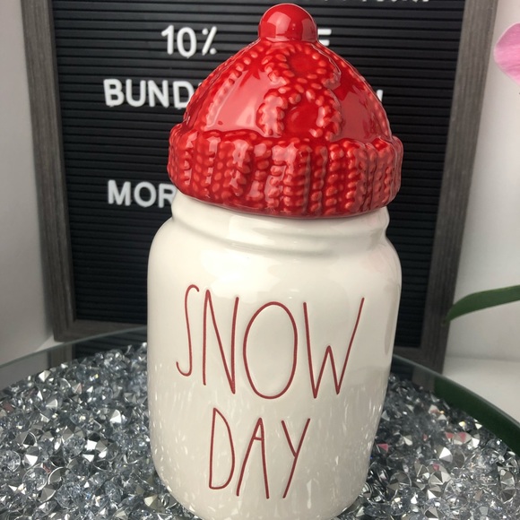 ☃️ NEW Rae Dunn SNOW DAY canister cookie jar - Picture 7 of 8